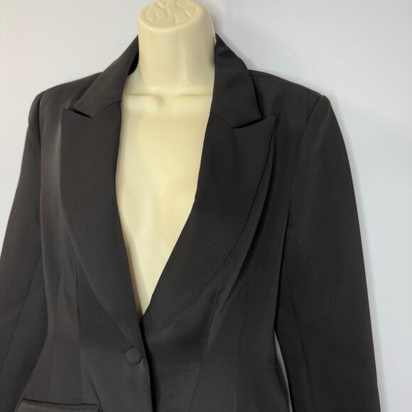 Meshki Helda Fitted Cinched Waist Tailored Blazers Black New Women's Sz M - Picture 10 of 16
